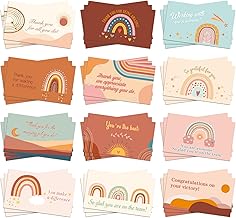 Yeaqee 240 Pcs Employee Appreciation Kudos Cards Funny Blank Back Motivational Card Encouragement Thank You Note Recognition Card for Teacher College Affirmation Gift(Bohemia)