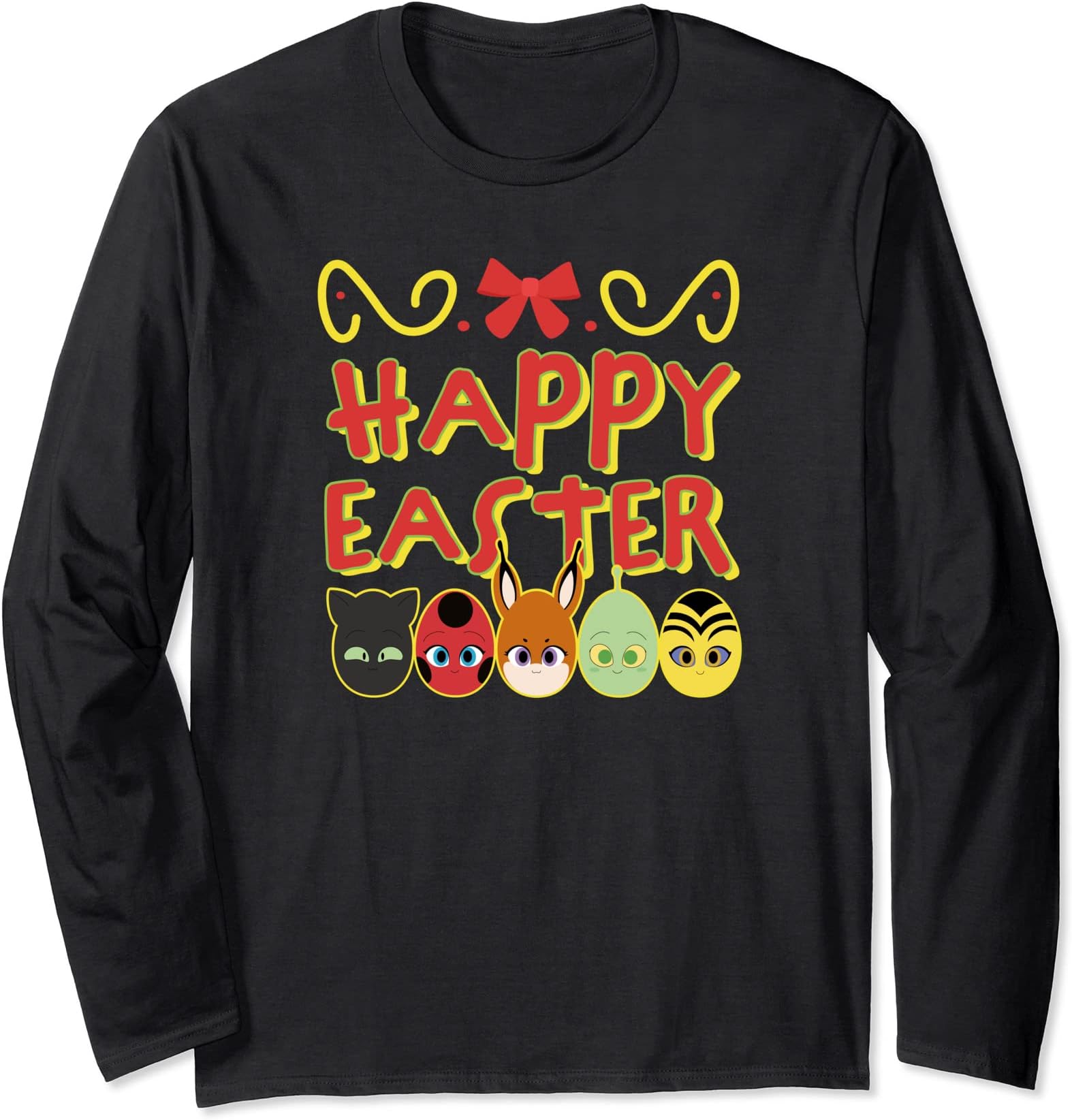 Miraculous Ladybug Spring Collection Easter Eggs Kwamis Long Sleeve T-Shirt