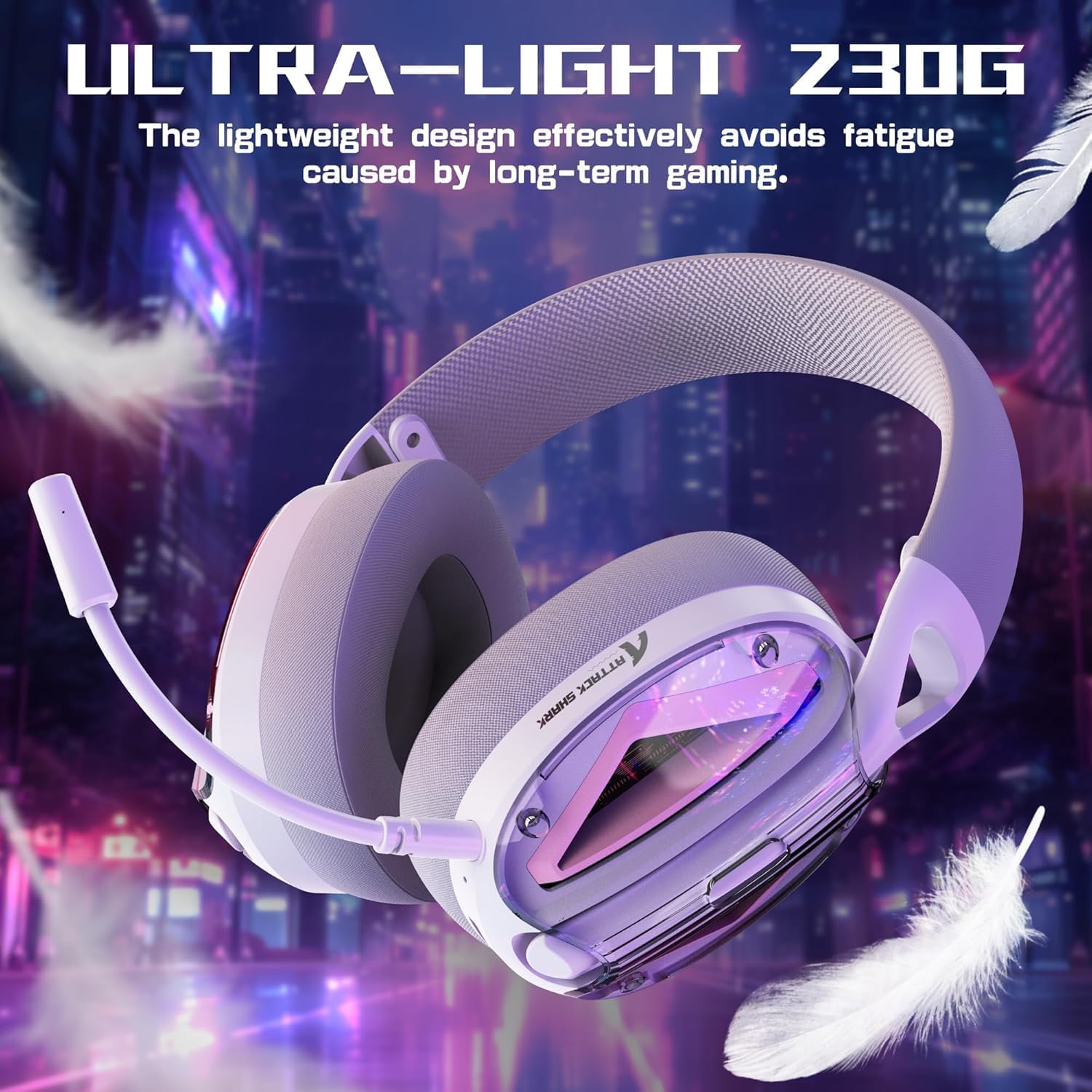 ATTACK SHARK L60 Fone de ouvido sem fio ultraleve para jogos,2.4GHz com receptor USB A e tipo C/BT/com fio,Drivers de 40mm,bateria de mais de 40horas,microfone removível para PC/PS5/PS4/Switch(Branco) ATTACK SHARK L60 Fone de ouvido sem fio ultraleve para jogos,2.4GHz com receptor USB A e tipo C/BT/com fio,Drivers de 40mm,bateria de mais de 40horas,microfone removível para PC/PS5/PS4/Switch(Branco)