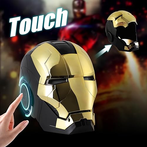 Miniatura 7 de YONTYEQ Iron-man MK 5 Casco portátil electrónico de aperturacierre Iron-Man Máscara de hombre Juguetes para niños Regalo de cumpleaños de Navidad