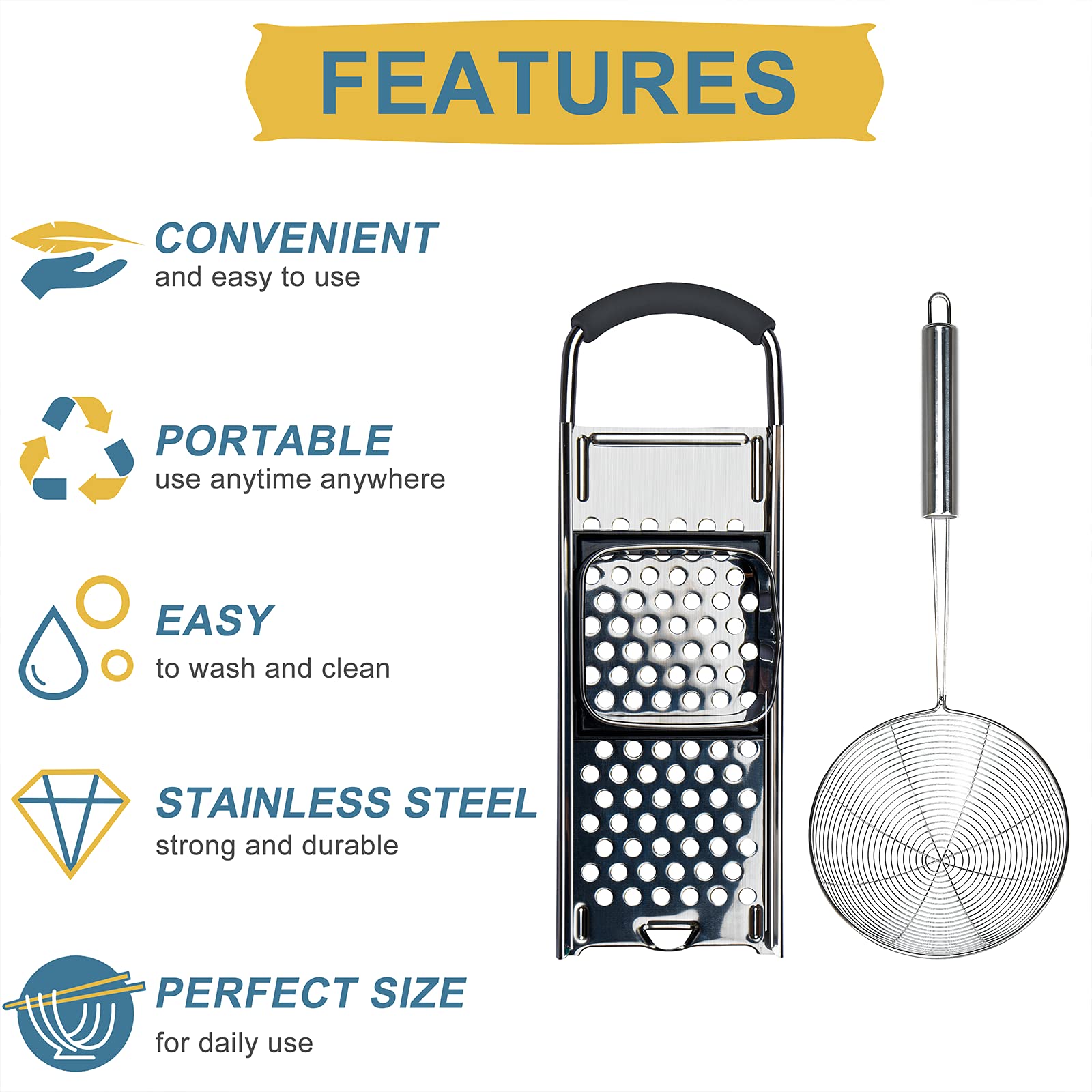 Spatzle, Spätzle Maker con Colino, Acciaio Inox, per Pentole con Diametro Fino a 30 cm)