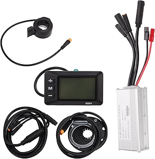 Wakects E-Bike Controller Brushless Motor 36V/48V 500W 22A Kit Controller Motor Conversion Electric Bike with Panel GD01 for Electric Bicycle Scooter
