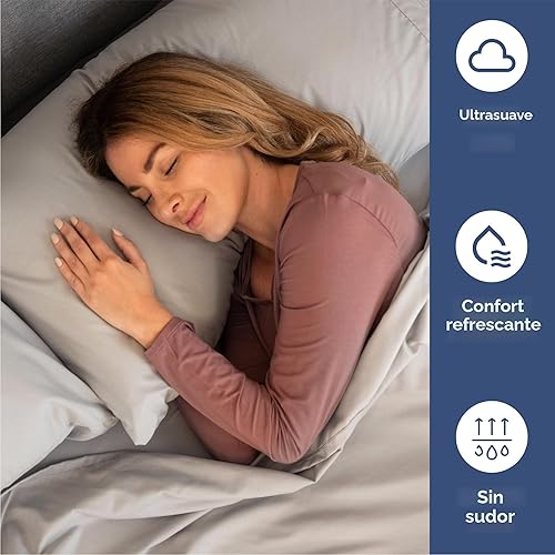 Miniatura 4 de Juego de sábanas tamaño Queen 4 piezas sábanas de lujo para hotel extrasuaves con bolsillos profundos fácil ajuste sábanas transpirables y