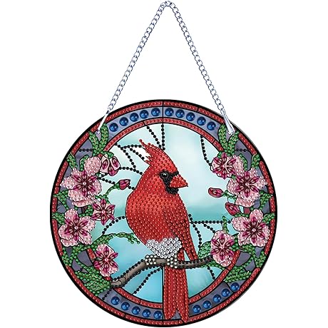 LYENYI Diamond Painting Cardinal Ornament: Vivid Wildlife Masterpiece