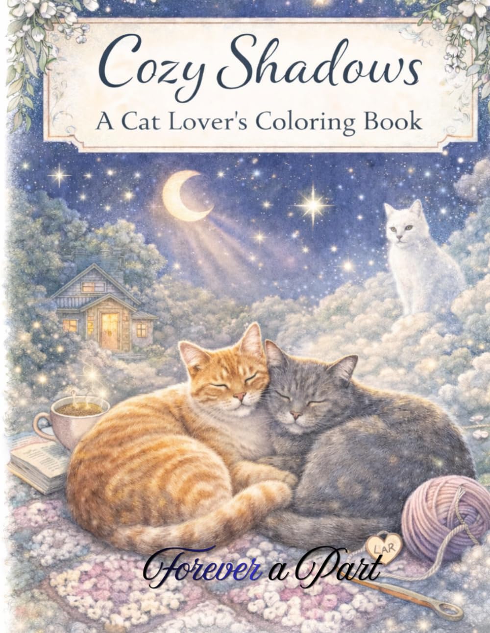 Cozy Shadows: A Cat lover's coloring book