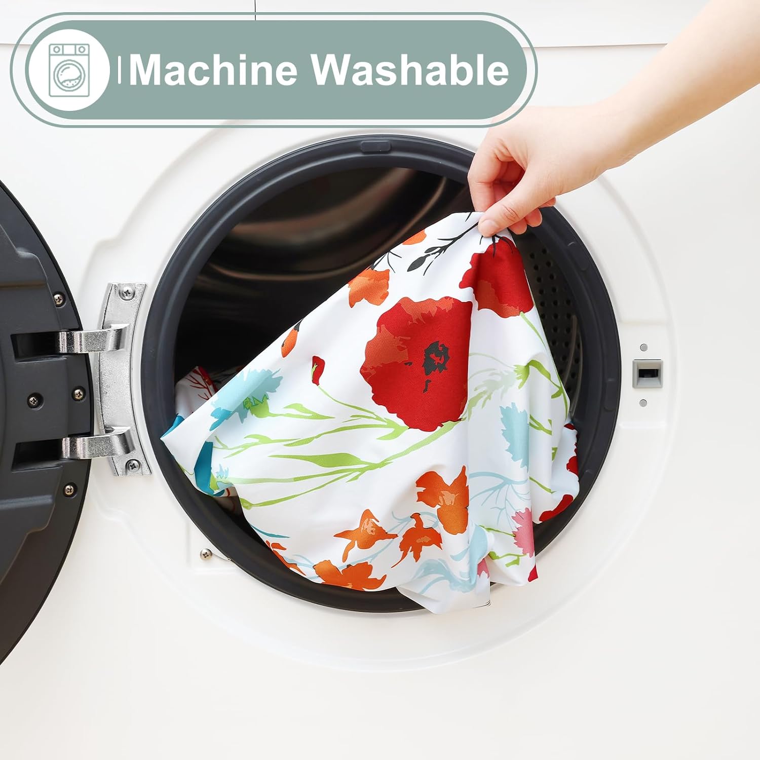 misaya Picnic Table Cover with Bench Cover, Waterproof Elastic Fitted Tablecloth for 6 Foot Tables, Rectangle Washable Polyester Fabric Tablecloths for Picnic, Camping, Outdoor (Flower, 30" x 72") - Image 9