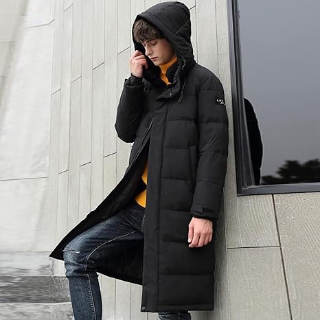 Manteau Homme D'automne/hiver à Capuche - Coupe Loose, Fermeture éclair, Grande Taille Disponible