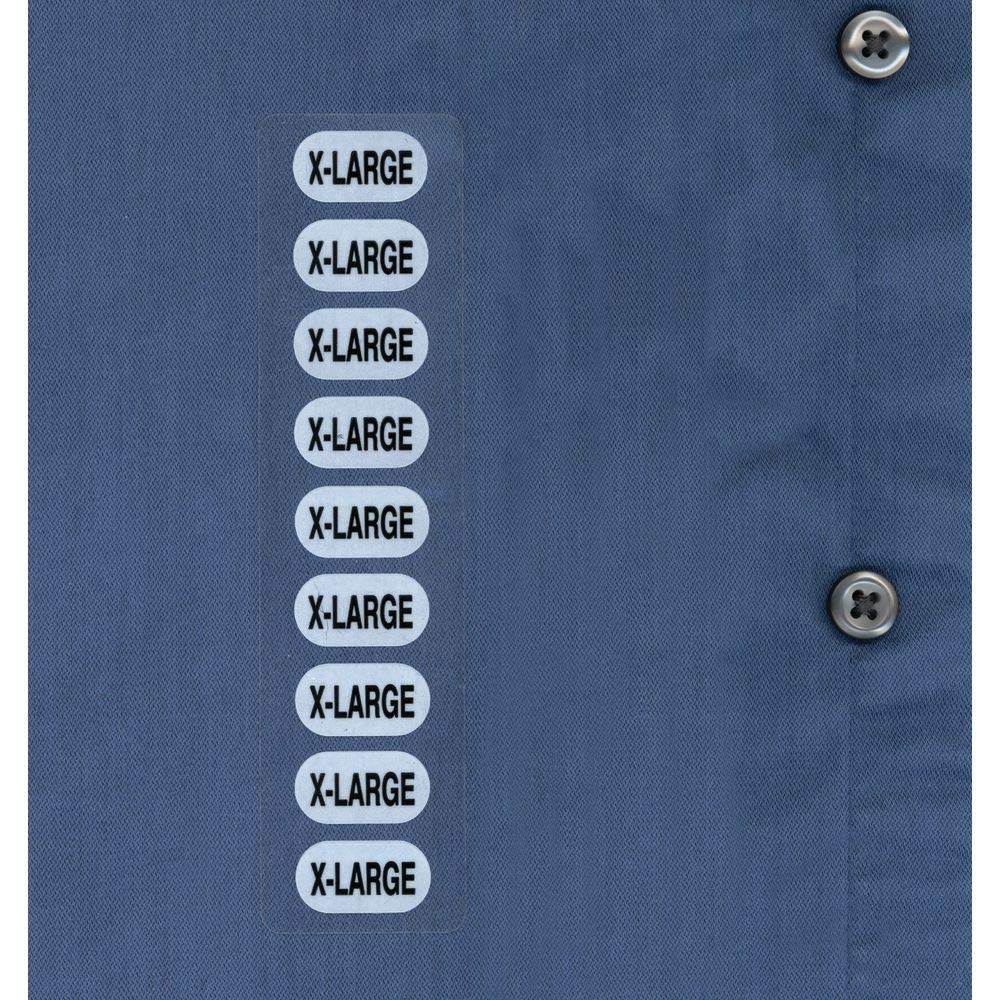 Unisex X-Large Wrap Around Sticker Case of by SIZEAMATIC – Acetate, Clear, Pack of 250, Model 1145-XLARGE