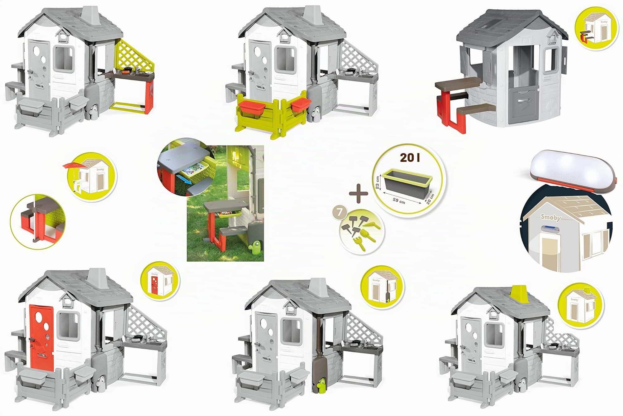 Smoby Spielhaus Sweety Corner Kinderspielhaus mit Verkaufstheke und Zubehör ab 2 Jahren