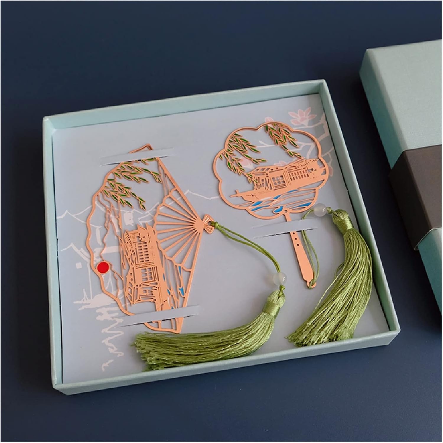 Metal Bookmark Tassel Literary Creation Brass Hollow Gold Plated