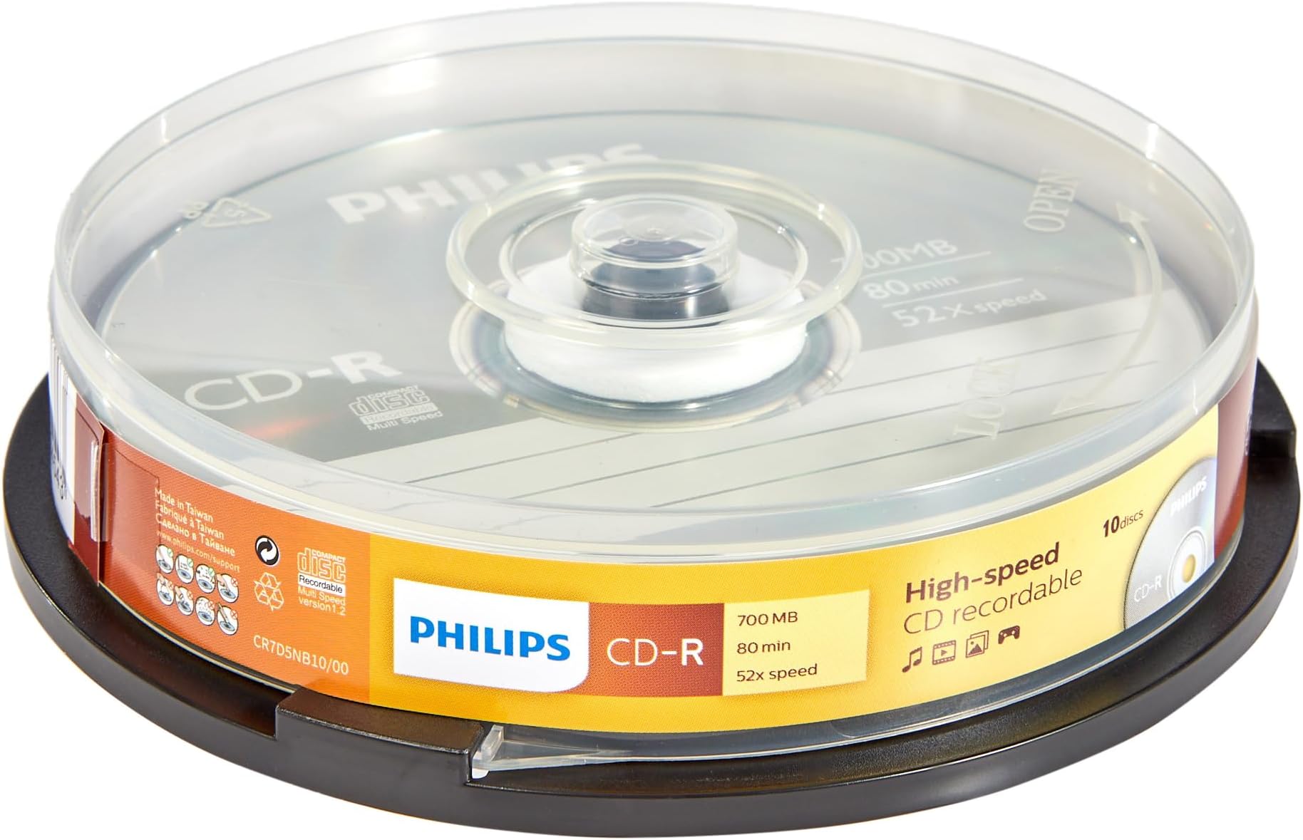 CR7D5 NB10/00 CD-R Blank Discs 80 Min 52x 700MB 10er Spindel