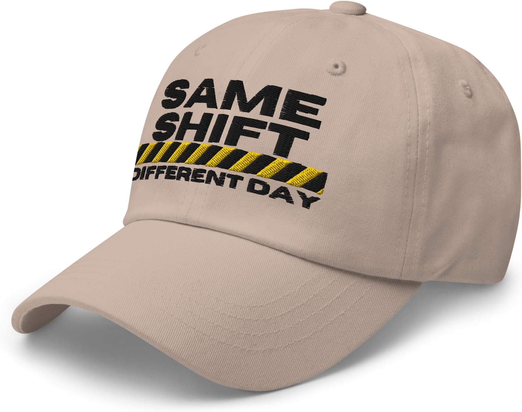 NG Same Shift Different Day Embroidered Curved Bill Cap Relaxed Fit Low Crown Adjustable Dad Hat