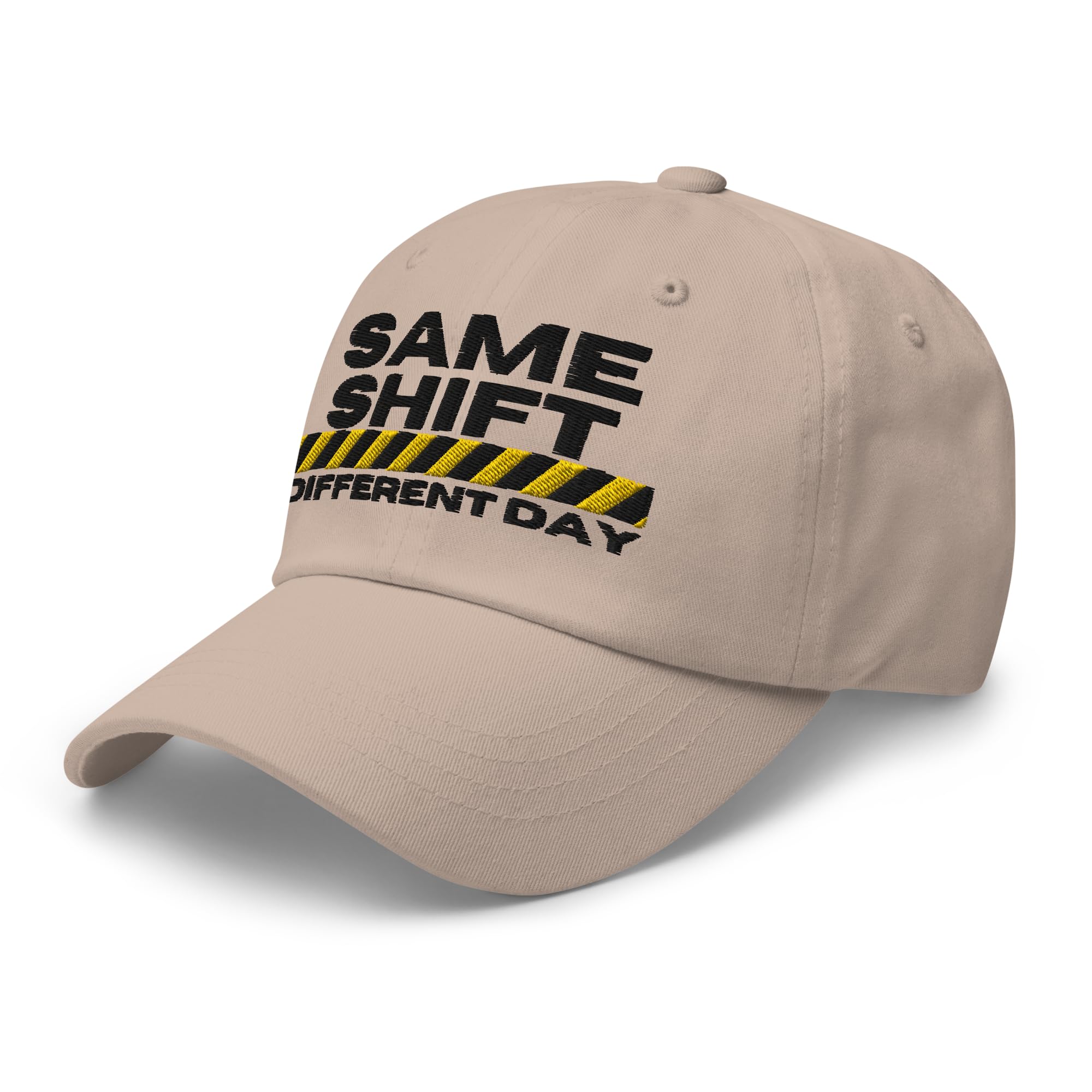 NG Same Shift Different Day Embroidered Curved Bill Cap Relaxed Fit Low Crown Adjustable Dad Hat