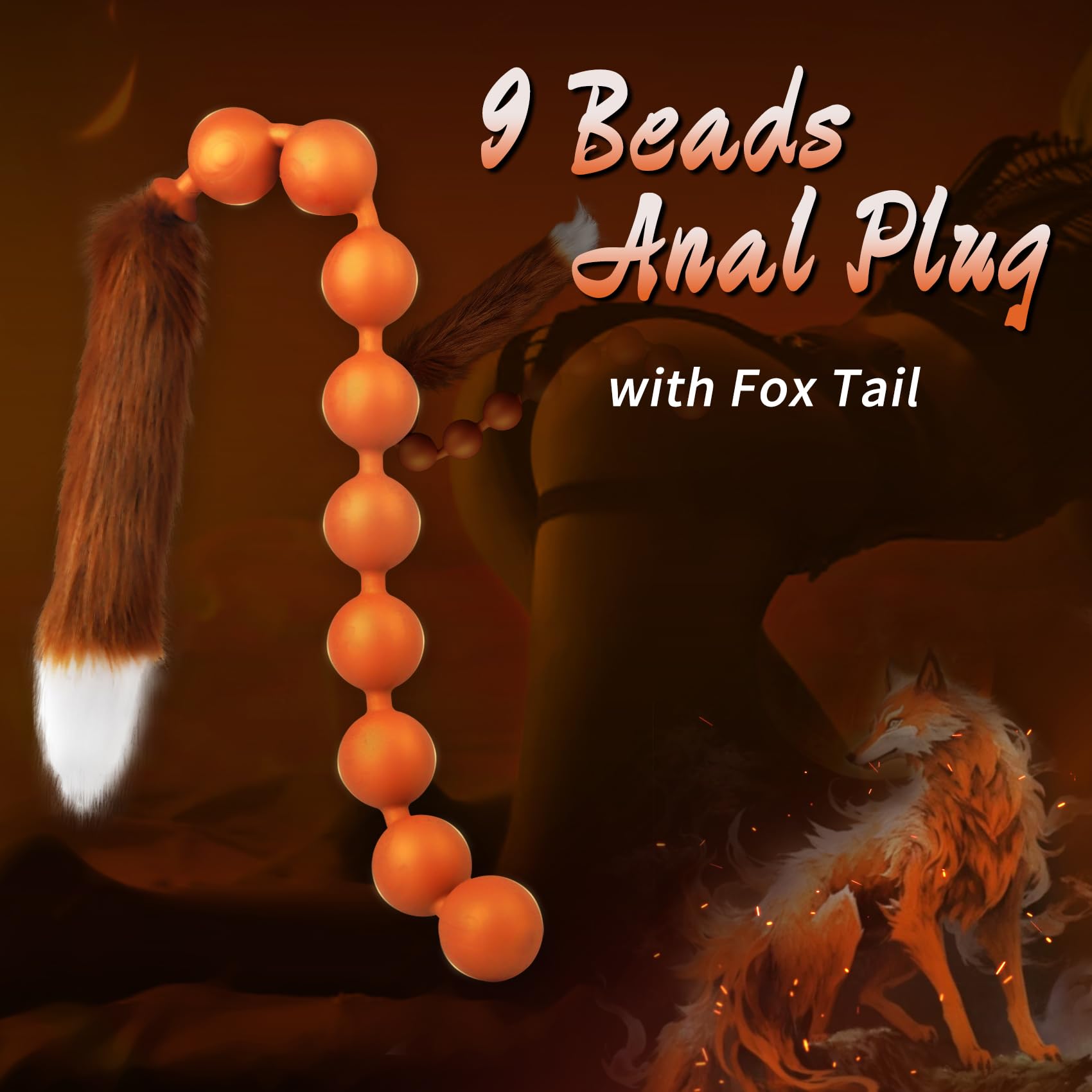 Amazon.com: 18.8" Anal Beads with Animal Tail Butt Plug Nine Balls, Liquid  Silicone Anal Plugs Pull Ring, for Men Women Adult Sex Toys, Gold : Health  & Household