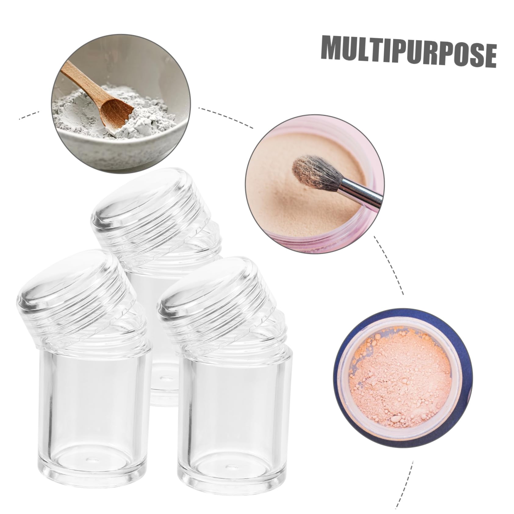 Beavorty 5 Sätze 5 Ml Flasche Für Losen Puder Mit Netz Make Up Spenderflasche Spender Lose Behälter Spüle Hautpflegeflaschen Leerer Behälter Entleerung Von Spülmittel 12 Stück * 5