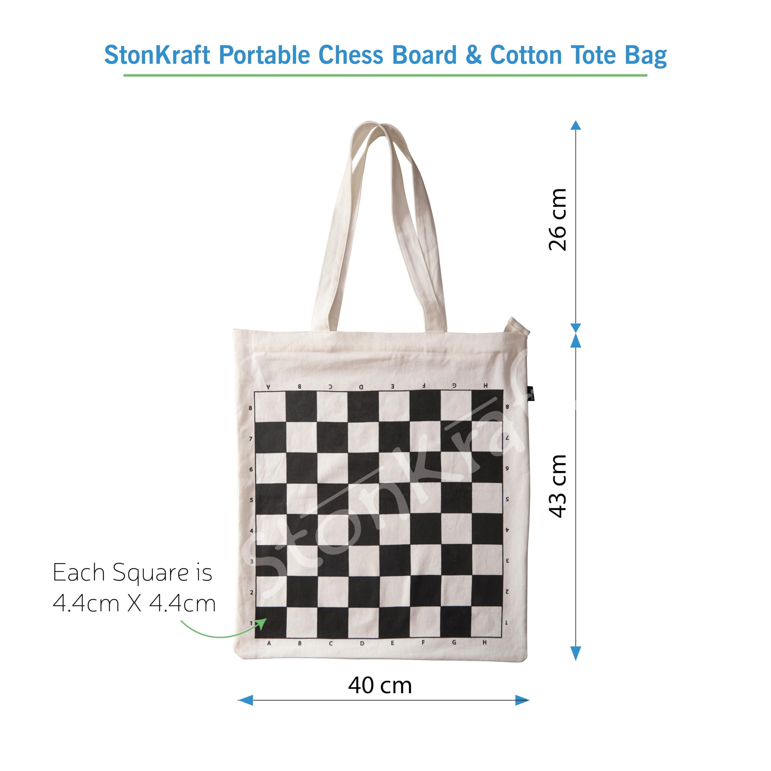 Stonkraft Roll-up Chess Board with Chess Pieces - Image 3
