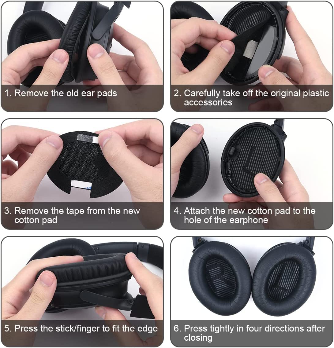 Cuscinetti Auricolari Di Ricambio WC Wicked Cushions Compatibili Con Le Cuffie Bose QuietComfort 35 (QC35) E QuietComfort 35ii (QC35ii) E Altre Ancora - Comfort E Durata Migliorati (nero Mimetico - Foto 3