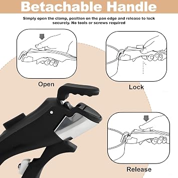 HARY Detachable Grill Pan Handle, for Tefal Ingenio Handle