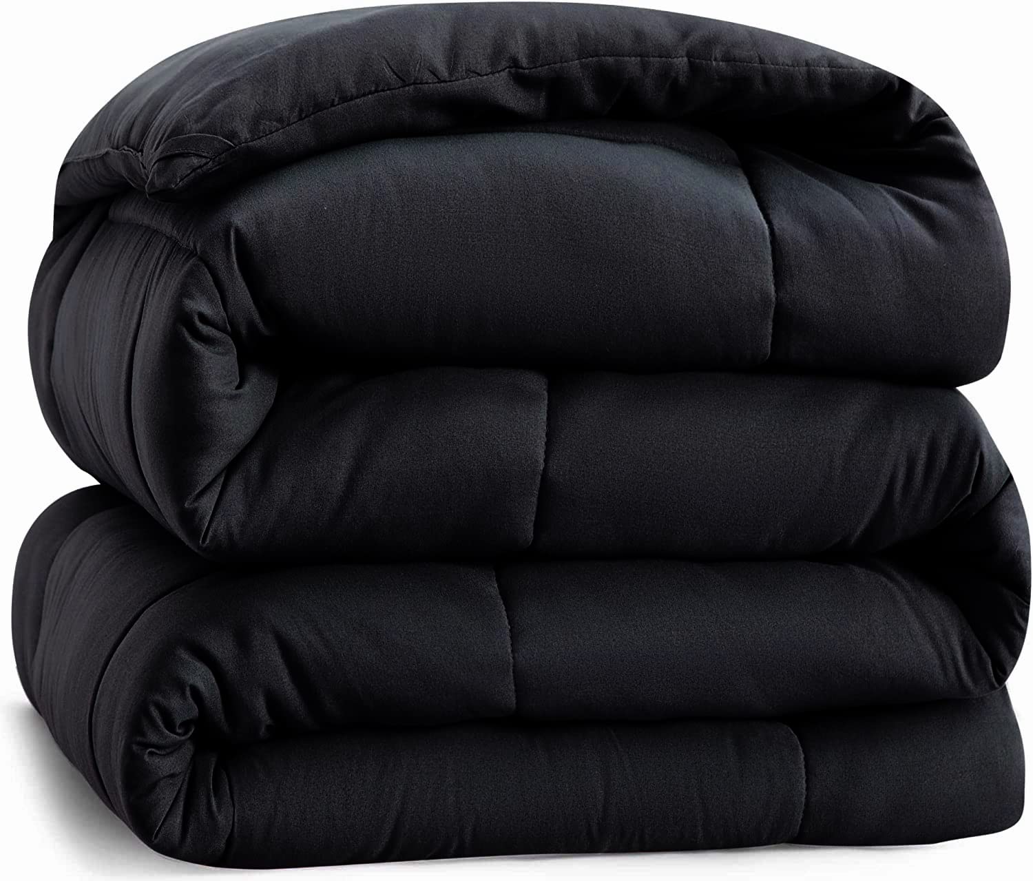Casa Platino Black Single Duvet 10.5 Tog – All Seasons Coverless Duvet With Corner Tabs, Box Stitched Quilt, Microfibre Comforter, 135 X 200 Cm
