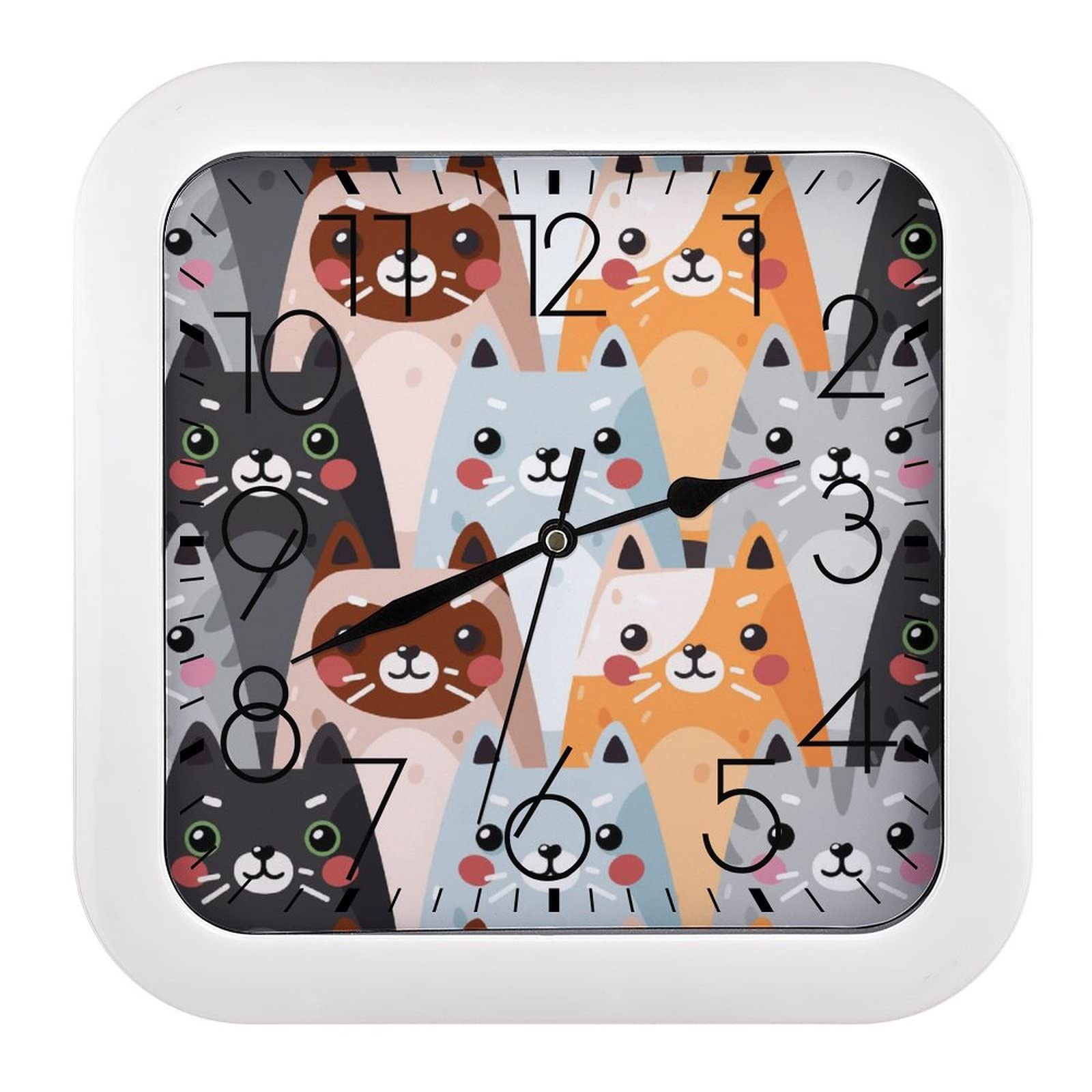 Pendule murale chat mignon pour stopper le tic-tac dans votre bureau
