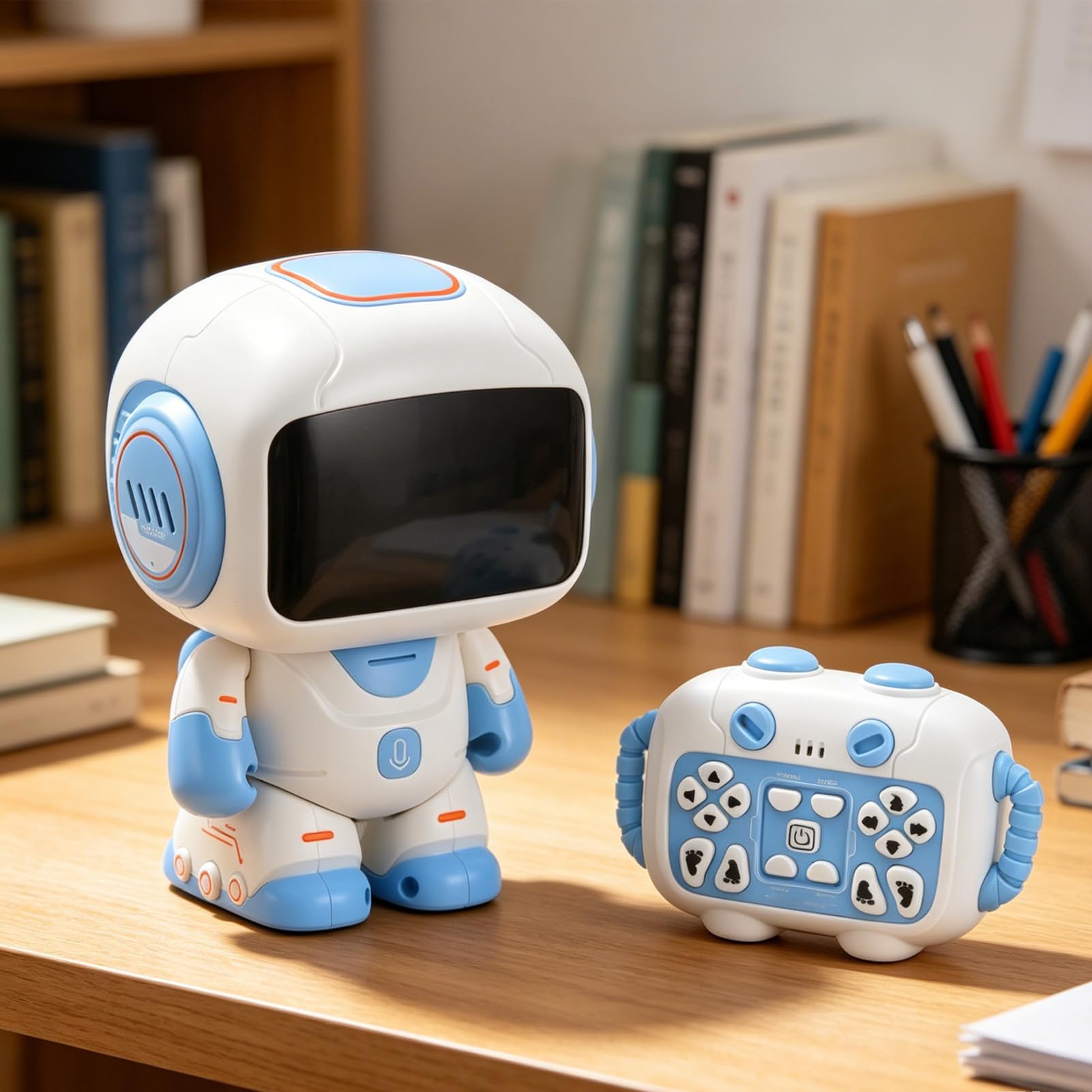 Asixxsix Robot Giocattolo per Bambini, Robot Intelligente Interattivo Programmabile con Ruote e Gambe Ambulanti, Intelligenti RC con Conversazione, Ballo