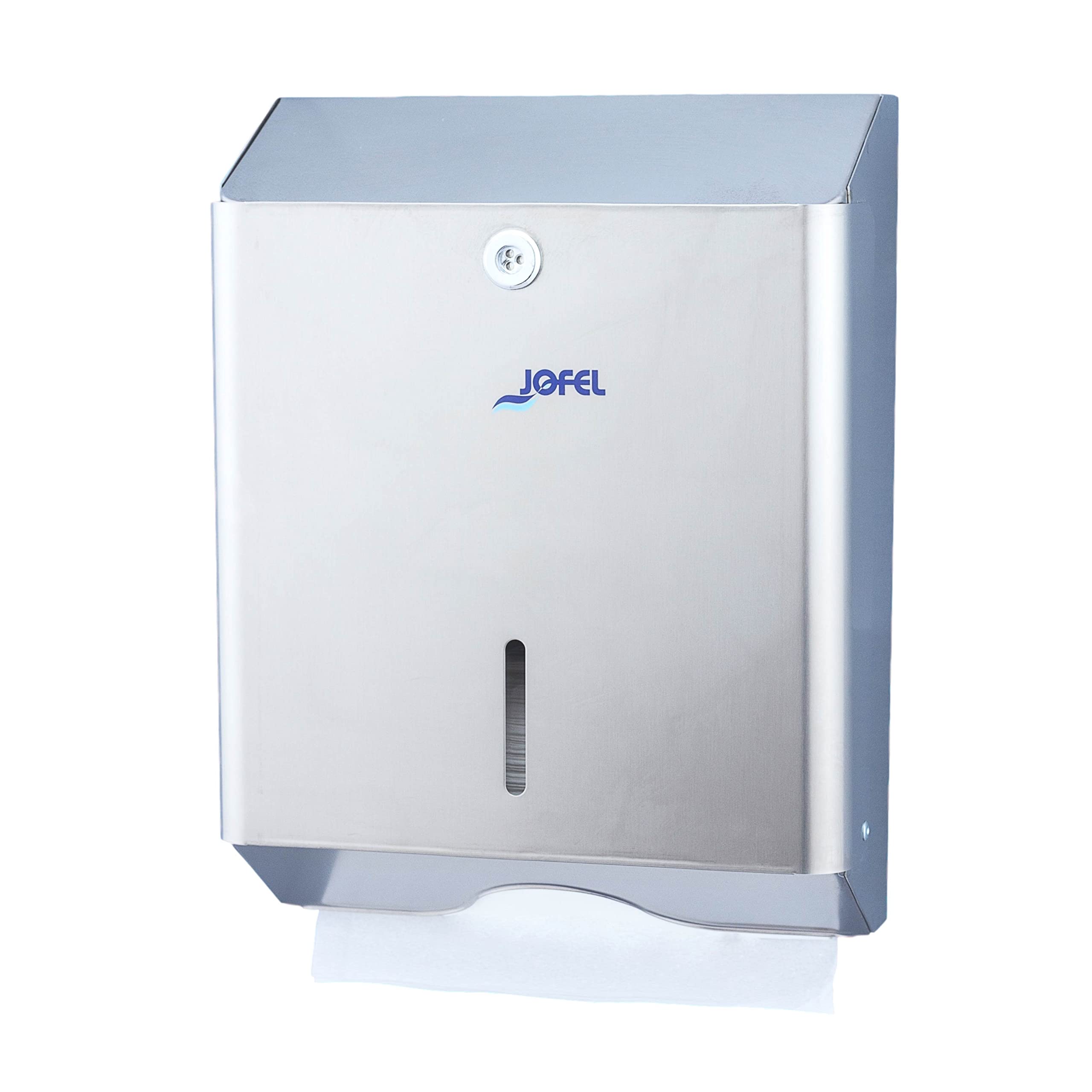 Jofel AH14200 – Zig-Zag Dispenser in Satin Stainless Steel, Satin Stainless Steel