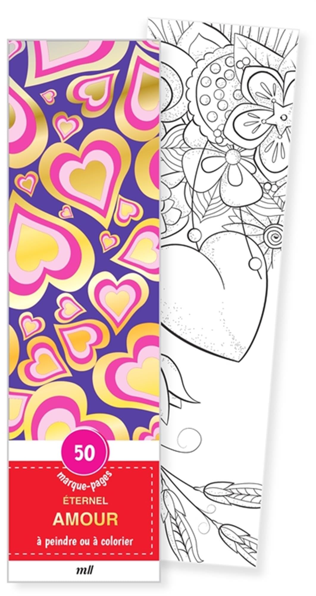 Marque-pages - Éternel Amour: 50 marque-pages à peindre ou à colorier