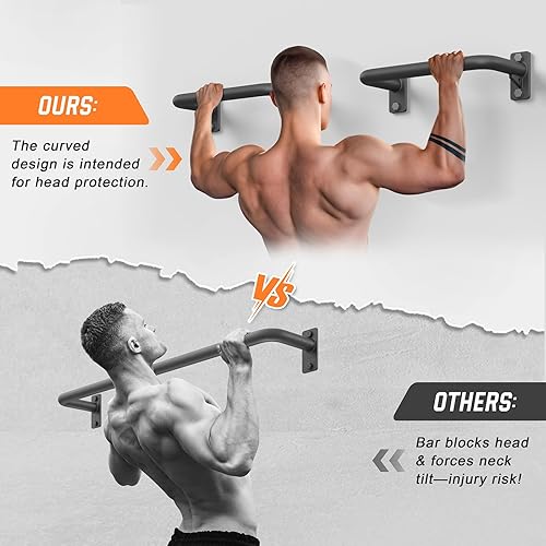 Miniatura 3 de Barra de dominadas para puerta, barras de dominadas de entrenamiento de fuerza resistente para gimnasio en casa, montaje en pared, montada en viga,