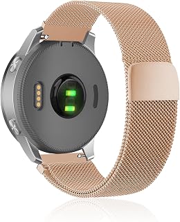 Lzwldan 18mm Milanese Magnetic Metal Watch Bands for Garmin Venu 2S/Vivoactive 4S/Vivoactive 3S,Mesh Stainless Steel Replacement Wristband for Garmin Forerunner 255s/255s Music/Fossil Gen 6 42mm/Women's Gen 5E 42mm