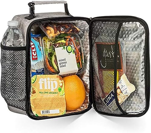 Miniatura 3 de Lonchera aislada para hombres y mujeres, a prueba de fugas, doble cremallera, con bolsillos de malla, trabajo, gimnasio, camping, viajes, diseño