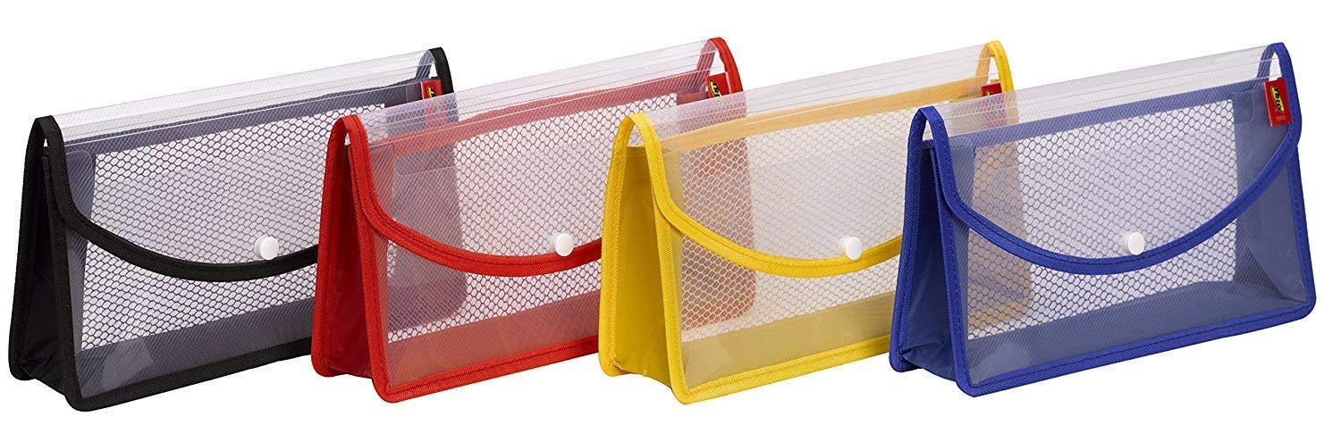NOZOMI Set of 4 Cheque Pouch/Document Holder | CHQ, Passbook, Passport, Bills, D-MAT Slip Organizer | Multi-Utility Cheque Size Compatible Folder for Office & Personal Use (Assorted Colours)-image-19