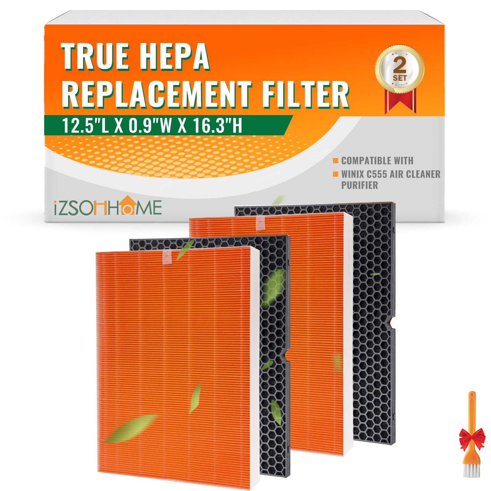 Filtre HEPA 116131 pour purificateur d'air Winx C555, pack de 2 filtres de rechange