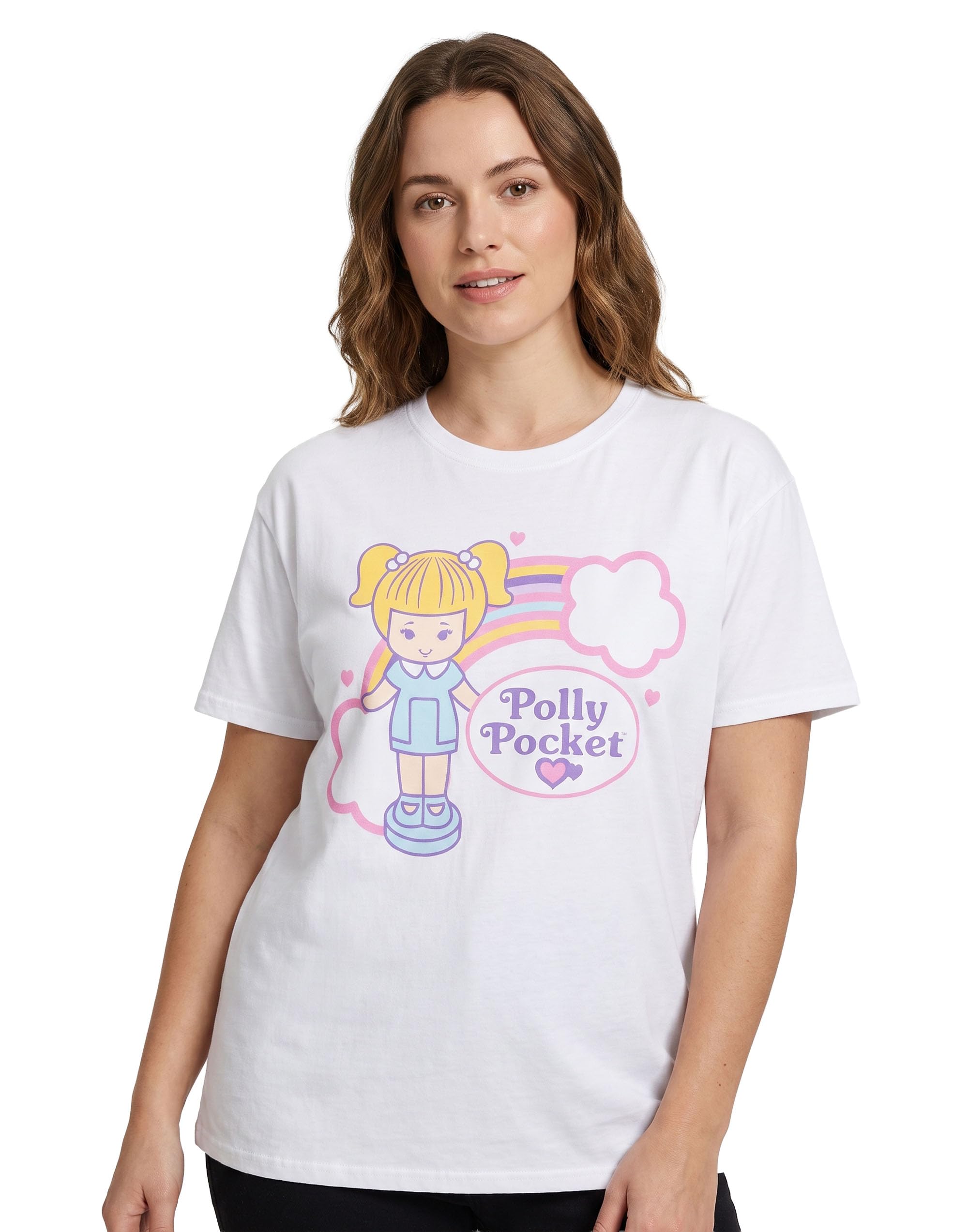 Polly Pocket (Xx-Large) Short Sleeved T-Shirt (Womens White)