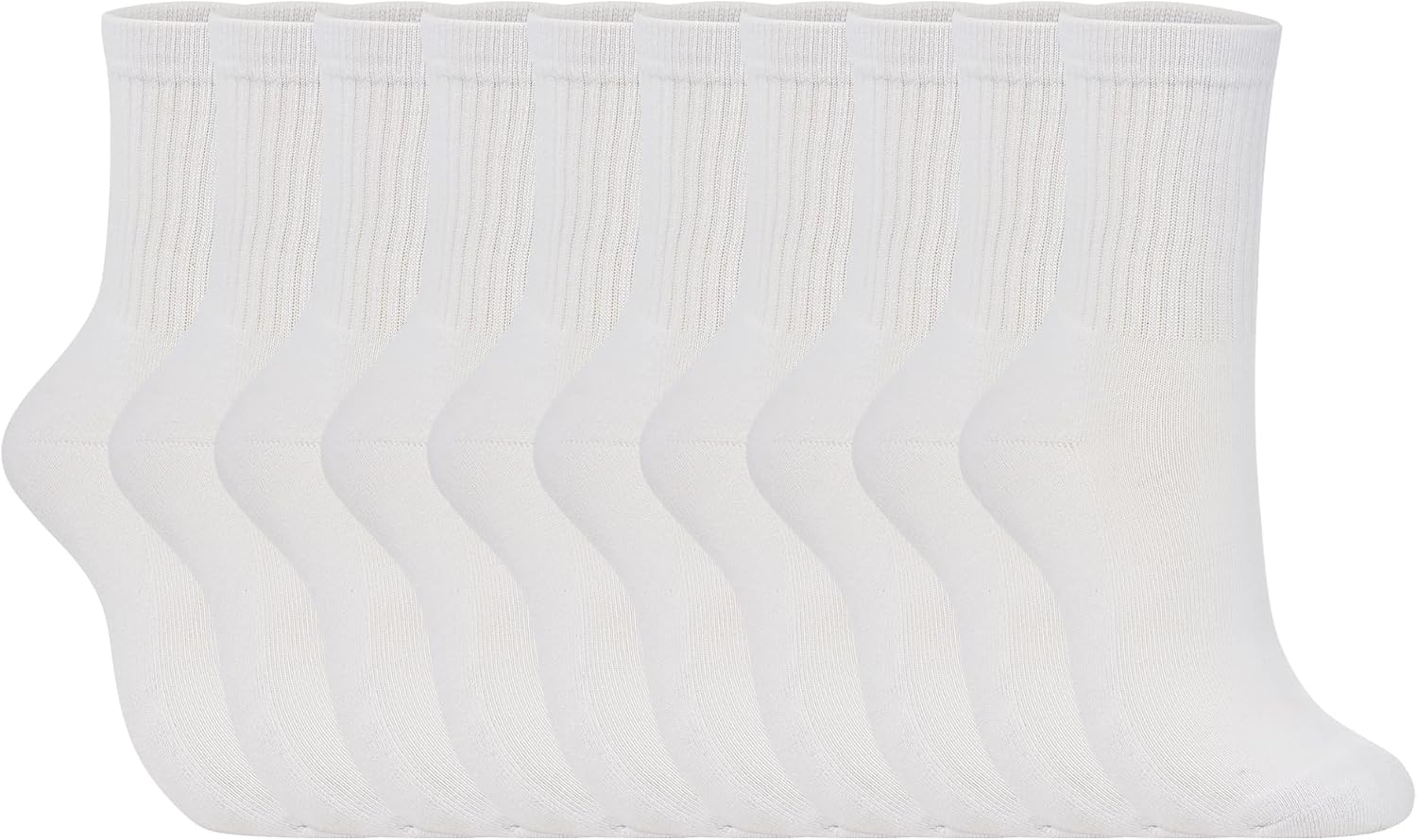 Sperry Men's 8-Pack Cushioned Mid Crew Socks with Moisture-Wicking Comfort