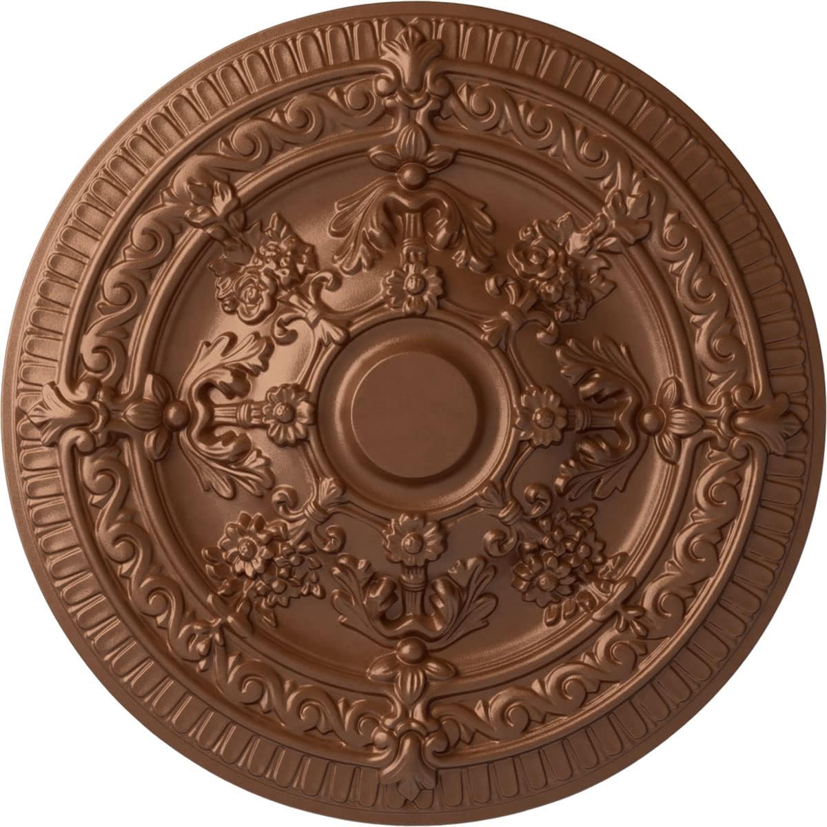 Ekena Millwork Vincent Ceiling Medallion, Polished Copper