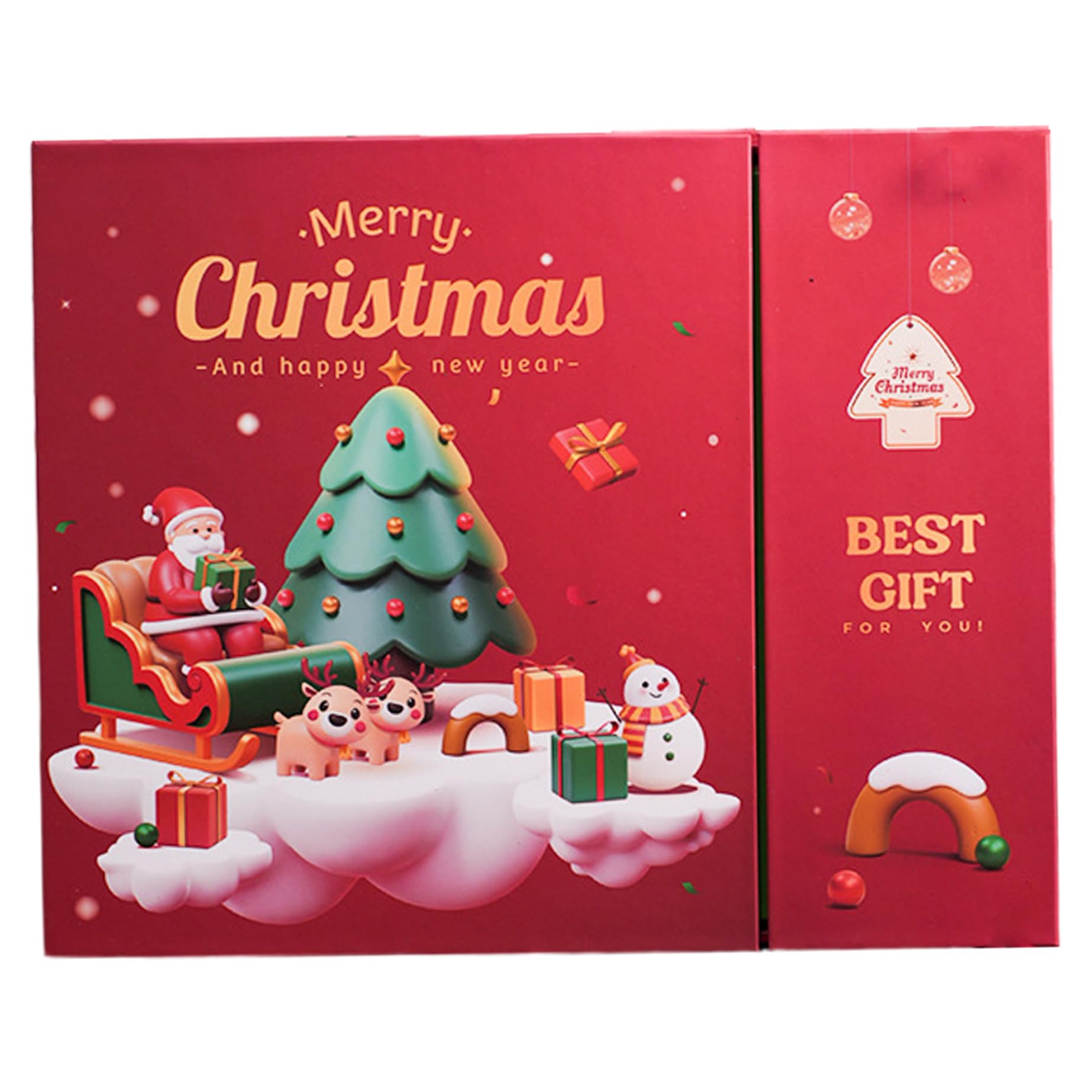 Calendari dell'Avvento vuoti da riempire Scatole del Calendario dell'Avvento di Natale fai da te per il conto alla rovescia di 12 giorni per la decorazione delle festività natalizie.