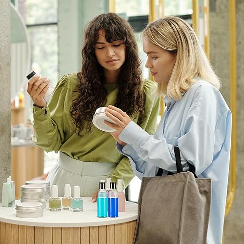 Miniatura 6 de Roshtia 100 botellas de viaje de 3.4 onzas para artículos de tocador, recipientes de plástico transparente, tamaño de viaje, a prueba de fugas,