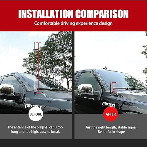 Miniatura 3 de 1 mástil de antena impermeable de 5.4 pulgadas, antena de bala para automóvil, para GM Chevy Silverado 1500 2500 3500 HD Avalanche GMC Sierra 1500