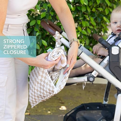 Miniatura 4 de Bumkins - Bolsa húmeda impermeable y bolsas de viaje transparentes - Para playa, bebé, viajes, traje de baño, pañales de tela, piezas de bomba,