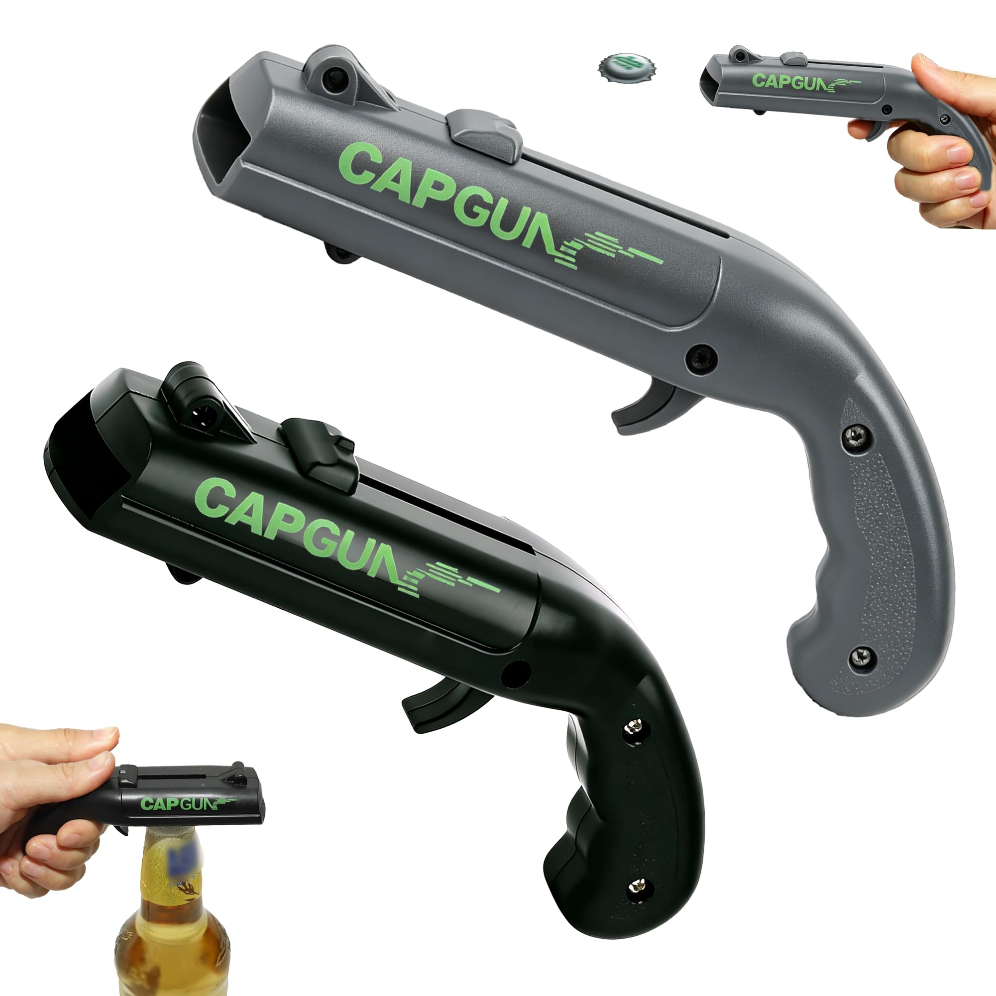 Cap Gun Bottle Opener - Launch Bottle Caps! -1