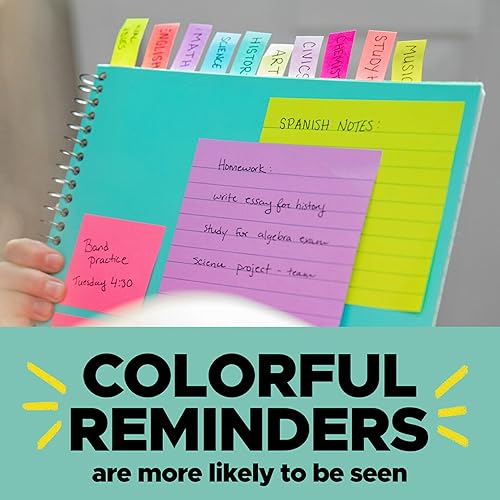 Miniatura 7 de Post-it Banderas, 50dispensador, 2 dispensadorespaquete, 1 pulgada de ancho, azul brillante (680-BE2) (paquete de 2)