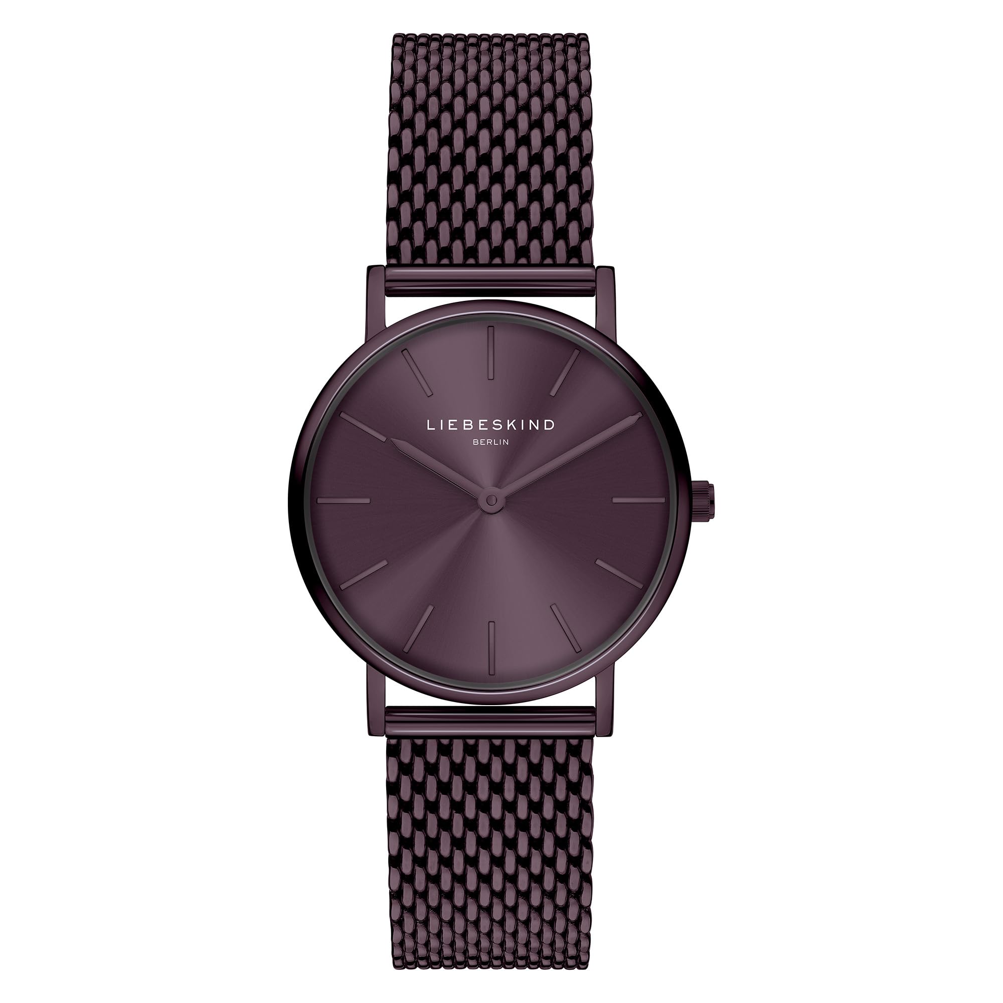LIEBESKIND Berlin Damen Armbanduhr - 30 mm Quarzuhr mit rundem Gehäuse - Edelstahl-Mesharmband - 5 ATM Wasserdicht - Zeitlos & filigran