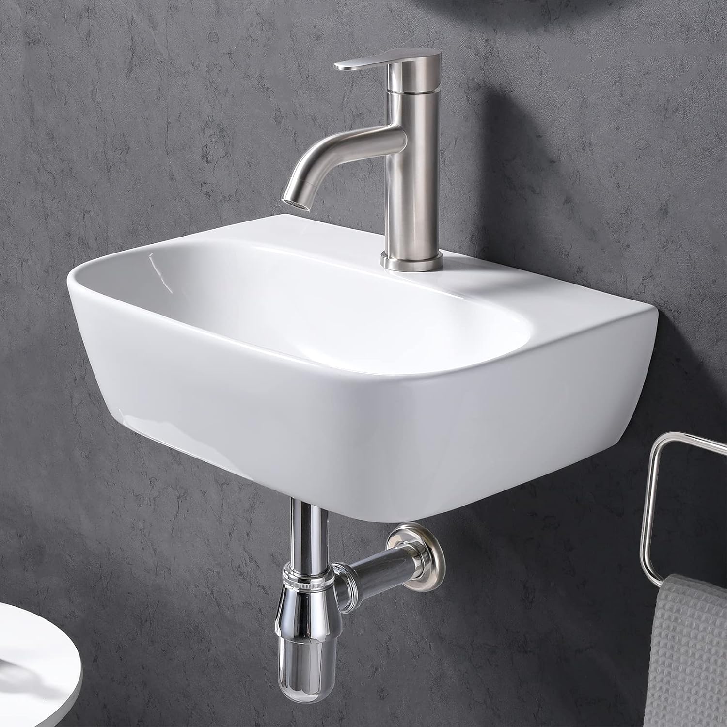 Friho Small Wall Mount Bathroom Sink - Mini Modern Philippines | Ubuy