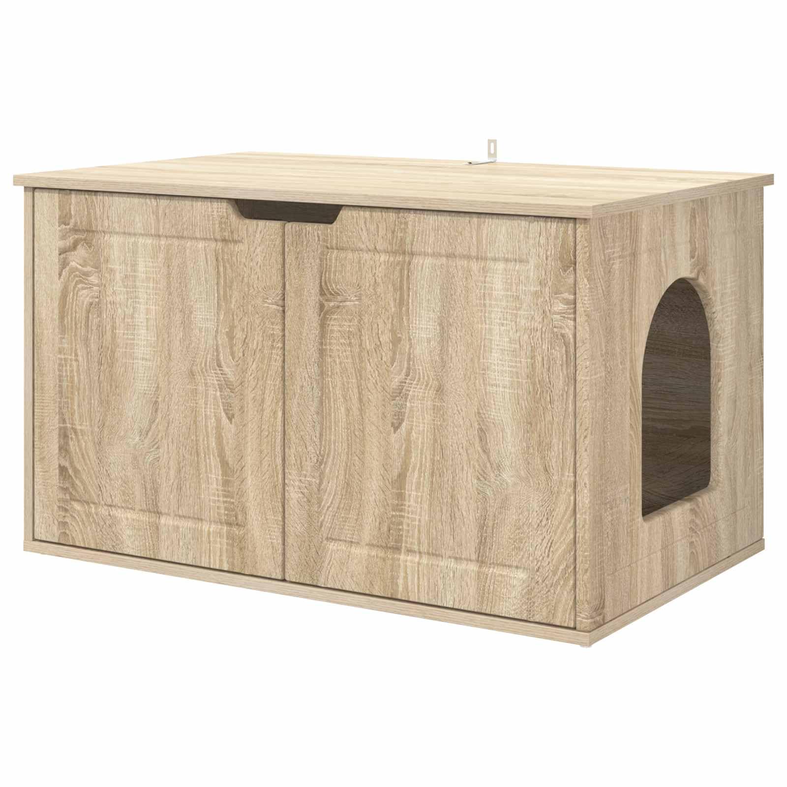 Niche pour chat d'intérieur bois Sonoma grand meuble rectangulaire