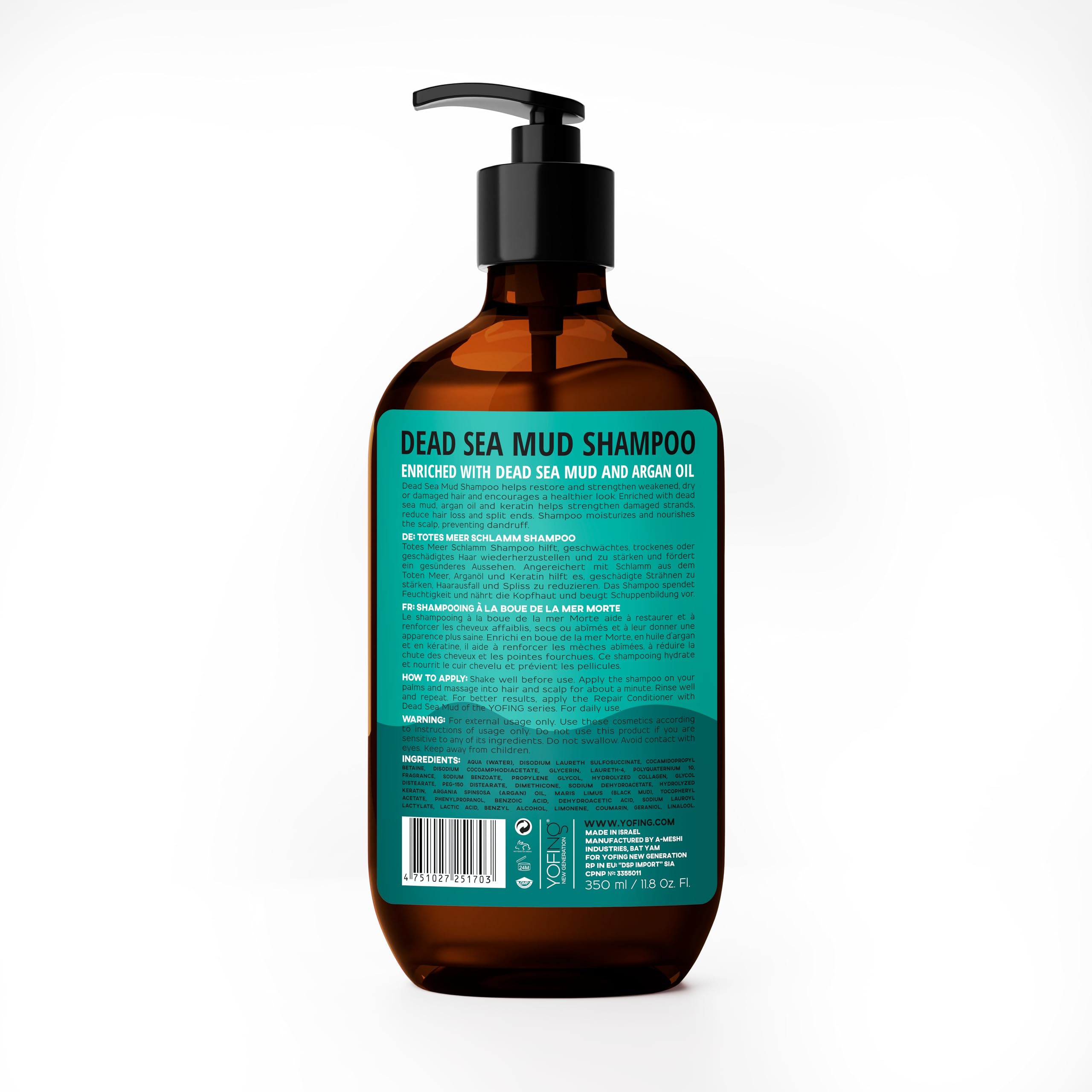 J*e様 MUDシャンプー&コンディショナーセット/ 死海のミネラル/シークレッ Amazon | DEAD SEA MUD SHAMPOO 天然の死海の泥とアルガンオイルを使用