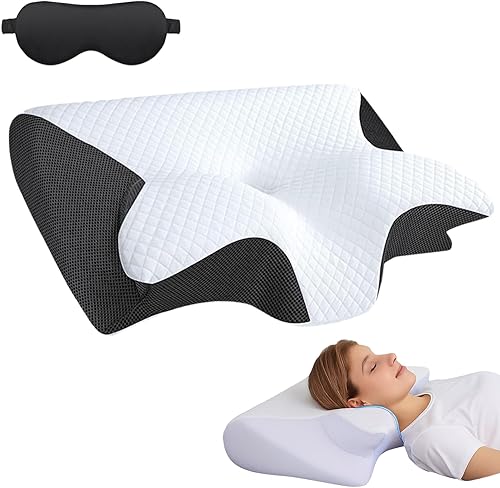 Miniatura 10 de Restora - Almohada para la apnea del sueño, almohada de tracción cervical Restora, almohada ortopédica de espuma viscoelástica 2 en 1 para aliviar
