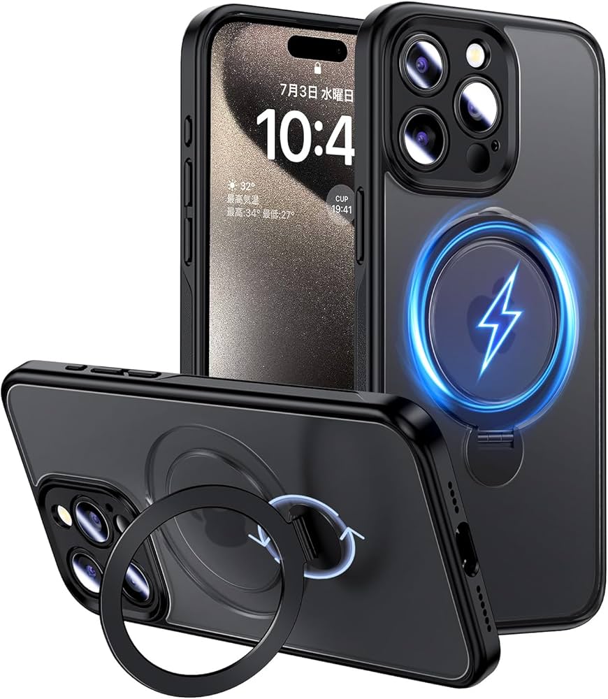 Amazon.co.jp: Magic John いphone15pro 用 ケース 隠し収納スタンド
