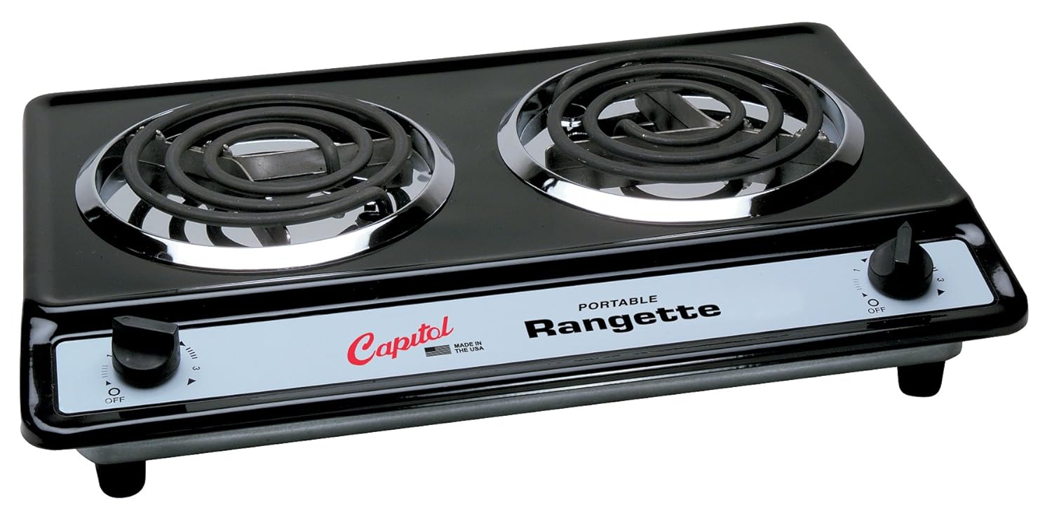 Capitol Economy Range Double Burner Hot Plate, 17.5" x 3.5" x 11.5" Science Lab Hot Plates