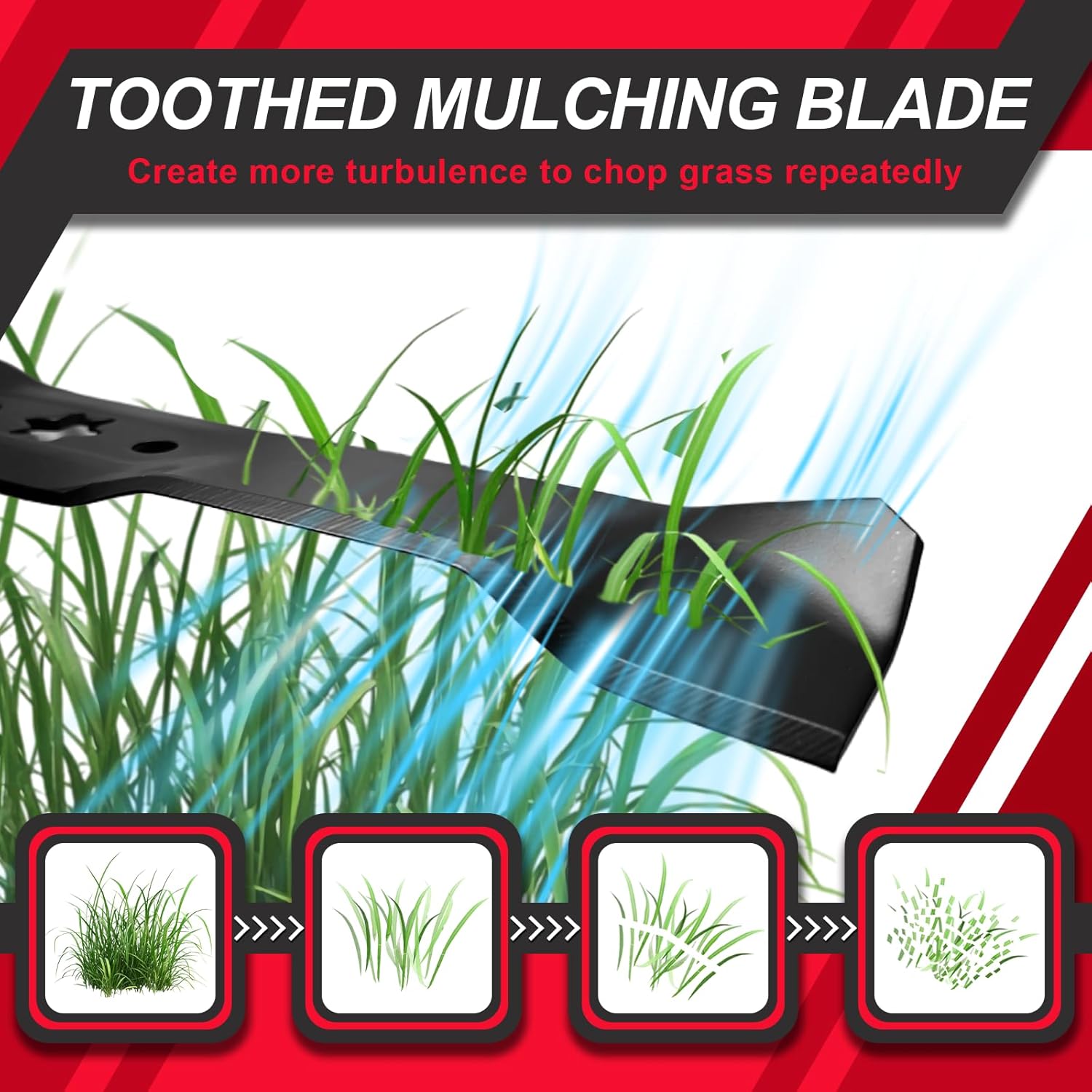 942-04125 & 942-04124 Mower Blade Set Compatible with 46" Cut Deck Cub Ca-det i1046 LT1045 LT1046 LTX2146 LT1800 Toro MTD Troy Bilt Lawn Mower, Replace 742-04124 742-04125,3 Pack