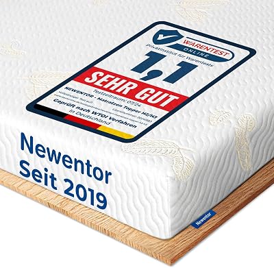 Newentor® Matratzen Topper 180x200cm H2 H3, Matratzentopper 180×200 Schlafsofa Bett Gelschaum, Mattress Topper 180×200 Boxspringbett Gel Bezug Kaltschaum 7CM Höhe Anti-Rutsch-Unterlagen für Matratzen